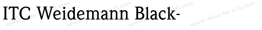 ITC Weidemann Black字体转换